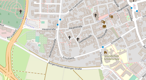 Winterhochzeitslocation auf Satellitenbild