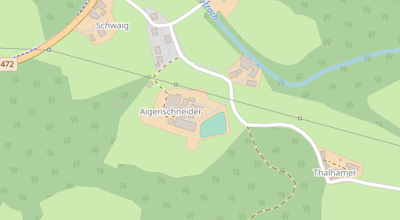 Winterhochzeitslocation auf Satellitenbild