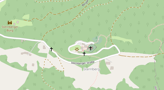 Winterhochzeitslocation auf Satellitenbild