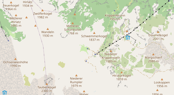 Winterhochzeitslocation auf Karte