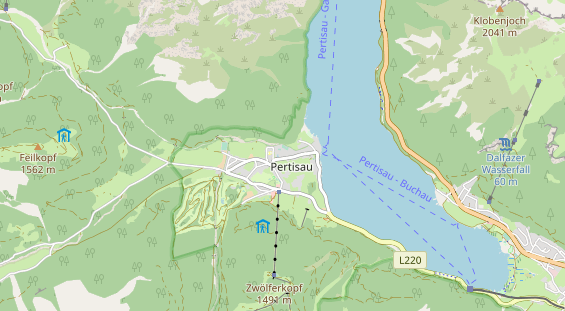 Winterhochzeitslocation auf Karte