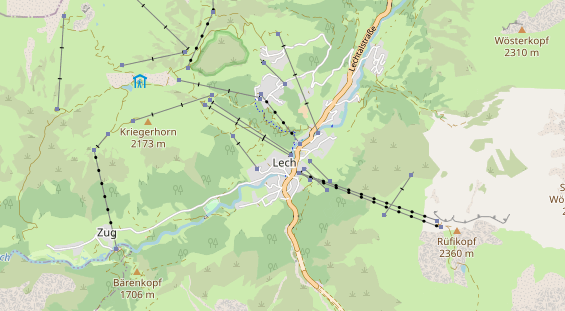 Winterhochzeitslocation auf Karte