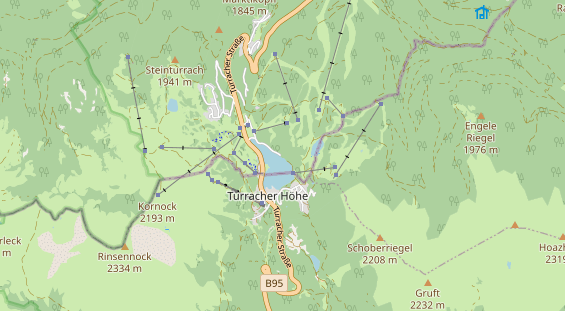 Winterhochzeitslocation auf Karte