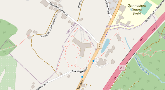 Winterhochzeitslocation auf Satellitenbild