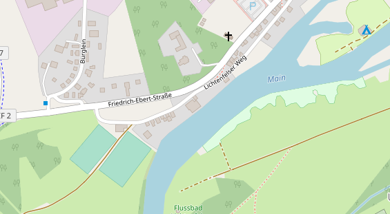 Winterhochzeitslocation auf Satellitenbild