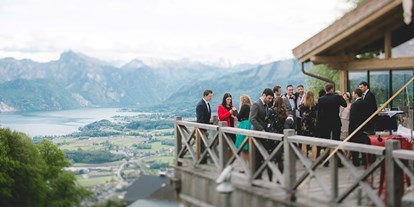 Winterhochzeit - Perfekte Jahreszeit: Frühlings-Hochzeit - Salzkammergut - Die Panorama-Terrasse - zum Luftholen und zum Feiern... - Gmundnerberghaus