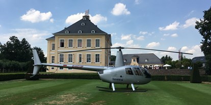 Winterhochzeit - Trauung im Freien - Köln Innenstadt - Barockpark - Helikopter Landeplatz - Golf-Club Schloss Miel