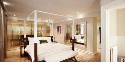 Winterhochzeit - nächstes Hotel - Hatzenbach - Schlafen wie im 7. Himmel: Luxury Extended Room mit großer Spiegelwand und Himmelbett - Hotel Sans Souci Wien