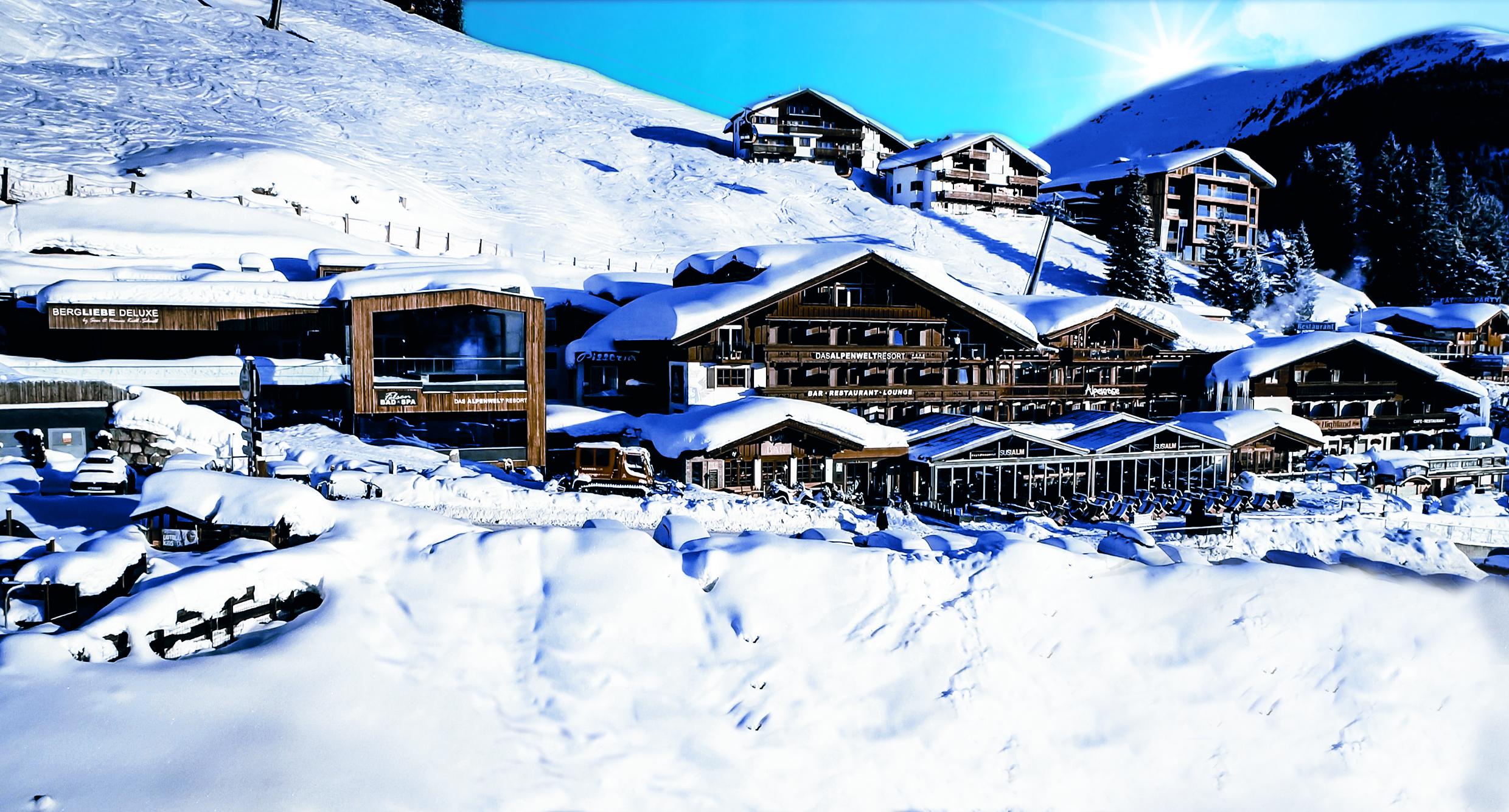 Hochzeitslocation - Hotel-Außenansicht | Winter - Das Alpenwelt Resort****SUPERIOR