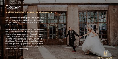 Winterhochzeit - Hochzeits-Stil: Urban Chic - Schiltach -  Kraftwerk Rottweil