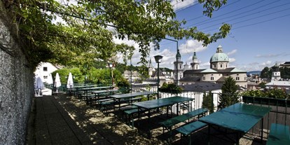 Winterhochzeit - Preisniveau: €€ - Abtenau - Terrasse - Restaurant Stieglkeller - Salzburg
