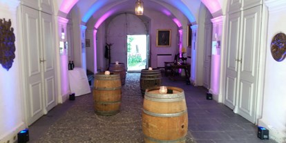 Winterhochzeit - Schlossgang, ideal für Stehapéros, Flying Dinner, mit wunderbarer gewölbter Decke - Event Schloss Reichenau