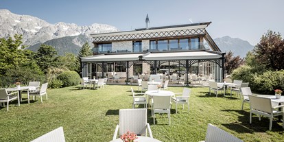 Winterhochzeit - Preisniveau: €€€ - Innsbruck - Terrasse im Erdgeschoss - Greenvieh Chalet