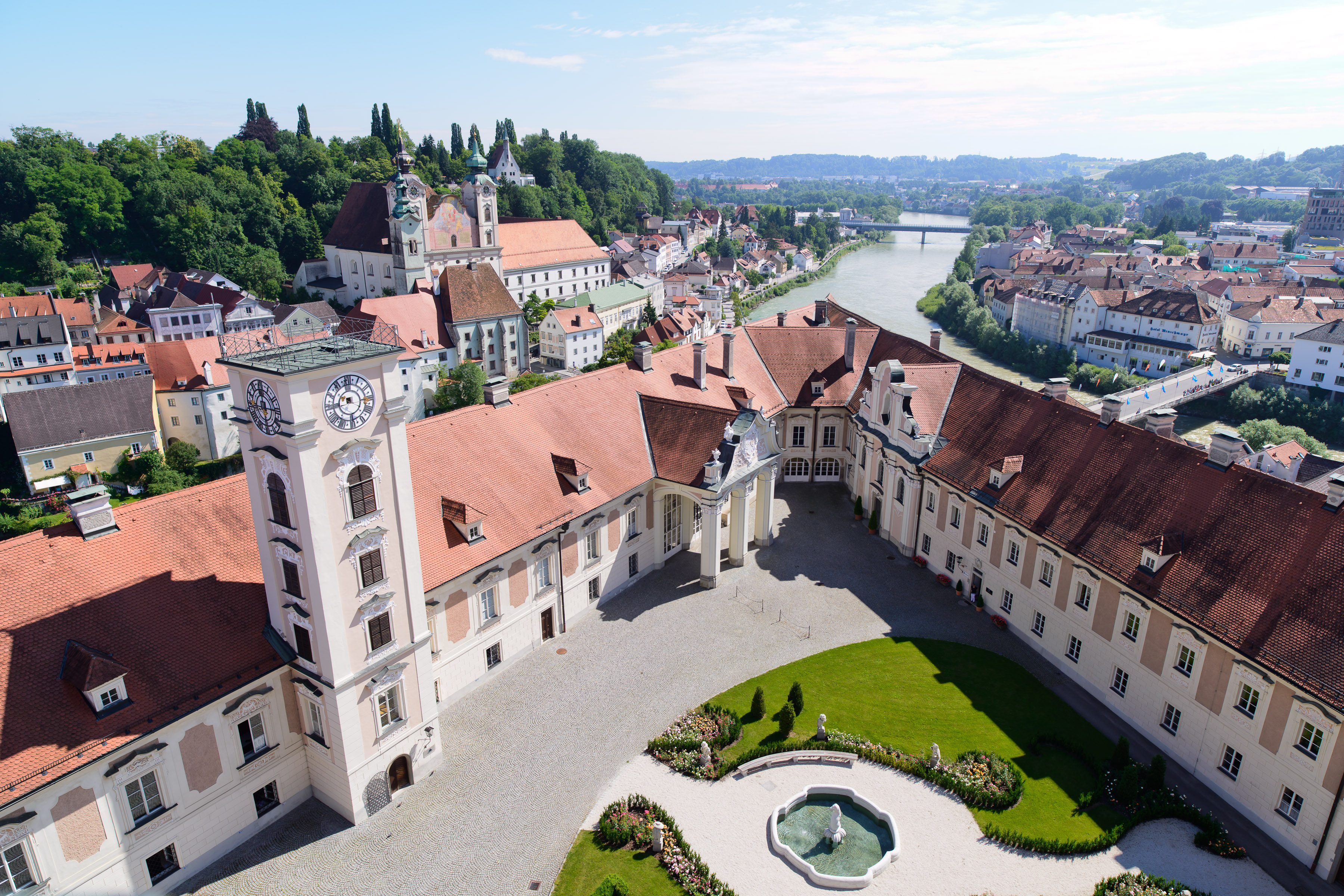 Hochzeitslocation - Blick über die Dächer; Foto: Wolfgang Simlinger - Schloss Lamberg