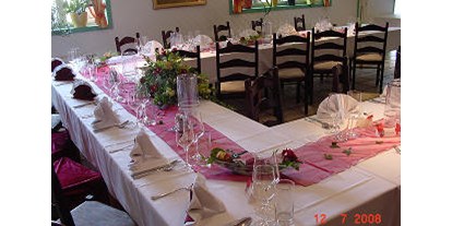Winterhochzeit - Art der Location: Restaurant - Höbersdorf - Tischdekoration - Bio Kräuterlandgasthaus mit Eventsaal für Hochzeiten