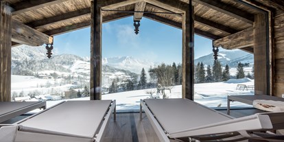Winterhochzeit - Preisniveau: keine Angabe - Kirchberg in Tirol - Der Ruhebereich im Badhaus. - PURADIES Hotel & Chalets