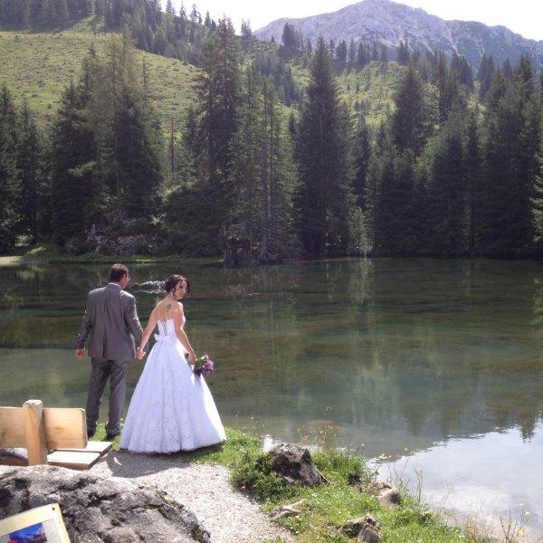 Hochzeitslocation - Heiraten auf der Unterhofalm in Filzmoos. Blick in eine gemeinsame Zukunft - Unterhofalm