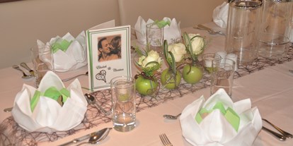 Winterhochzeit - Geeignet für: Hochzeit - Pongau - Die Tischdeko richtet sich ganz nach eurem Geschmack. - Kesselgrubs Ferienwelt