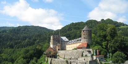 Winterhochzeit - Umgebung: in Weingärten - Schwanberg - Außenansicht der Burg Deutschlandsberg. - Burg Deutschlandsberg