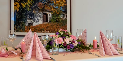 Winterhochzeit - Preisniveau: €€ - Wien Hietzing - Tischdekoration #1 - Rochussaal