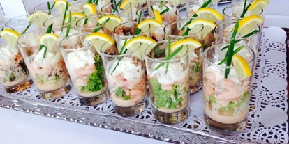 Winterhochzeit - Karlstetten - Shrimpscocktail im Glas - Donauhof Zwentendorf