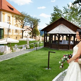 Hochzeitslocation: Garten mit Salettl - Hotel Hofwirt