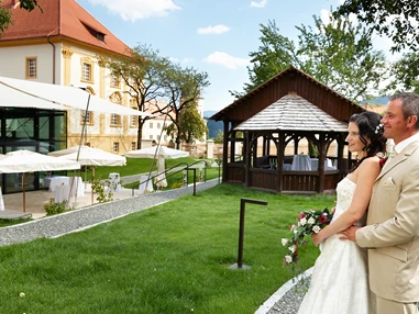 Hochzeitslocation: Garten mit Salettl - Hotel Hofwirt