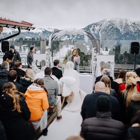 Hochzeitslocation: freie Trauung auf der Panoramaterrasse - Rufana Alp