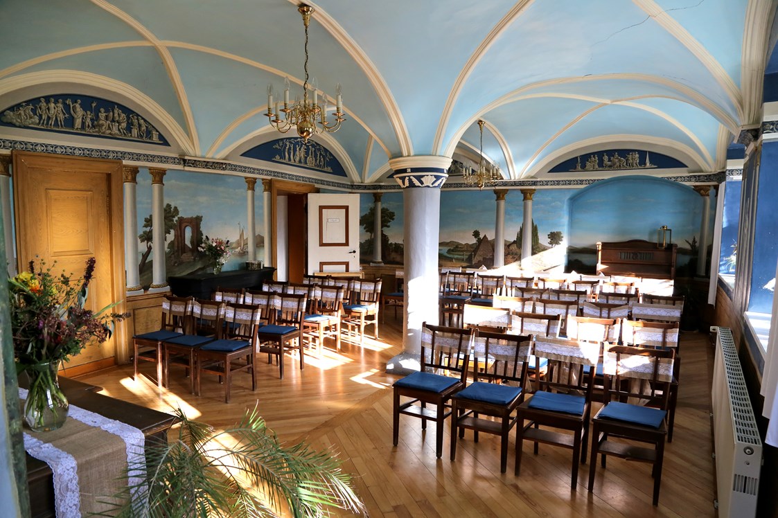 Hochzeitslocation: Blaue Kapelle mit historischen Wandmalereien;
auch Standesamt - Wasserburg Turow