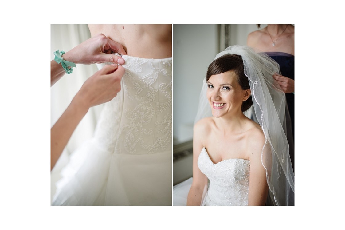Hochzeitslocation: Gerne helfen wir der Braut beim Styling - Himmelblau Rust - Hochzeit im Vintage Haus
