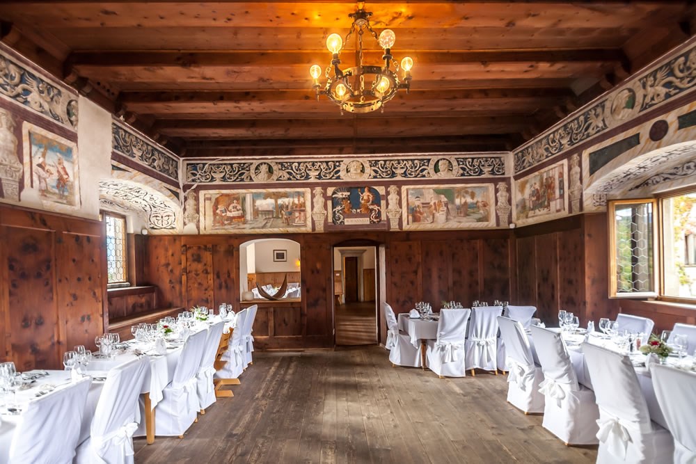 Haselburg Angaben zu den Festsälen Rittersaal
