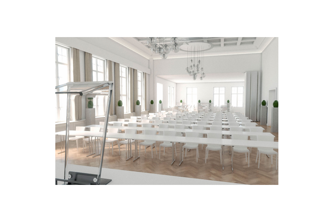 Hochzeitslocation: Königssaal im OG
Reihenbestuhlung oder parlamentarische Bestuhlung vom Haus möglich - Villa Schützenhof