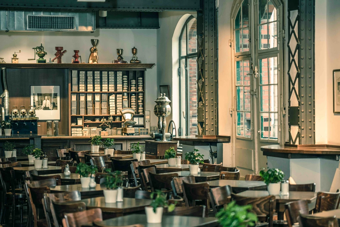 Hochzeitslocation: Unser Gastraum rustikal... - Speicherstadt Kaffeerösterei
