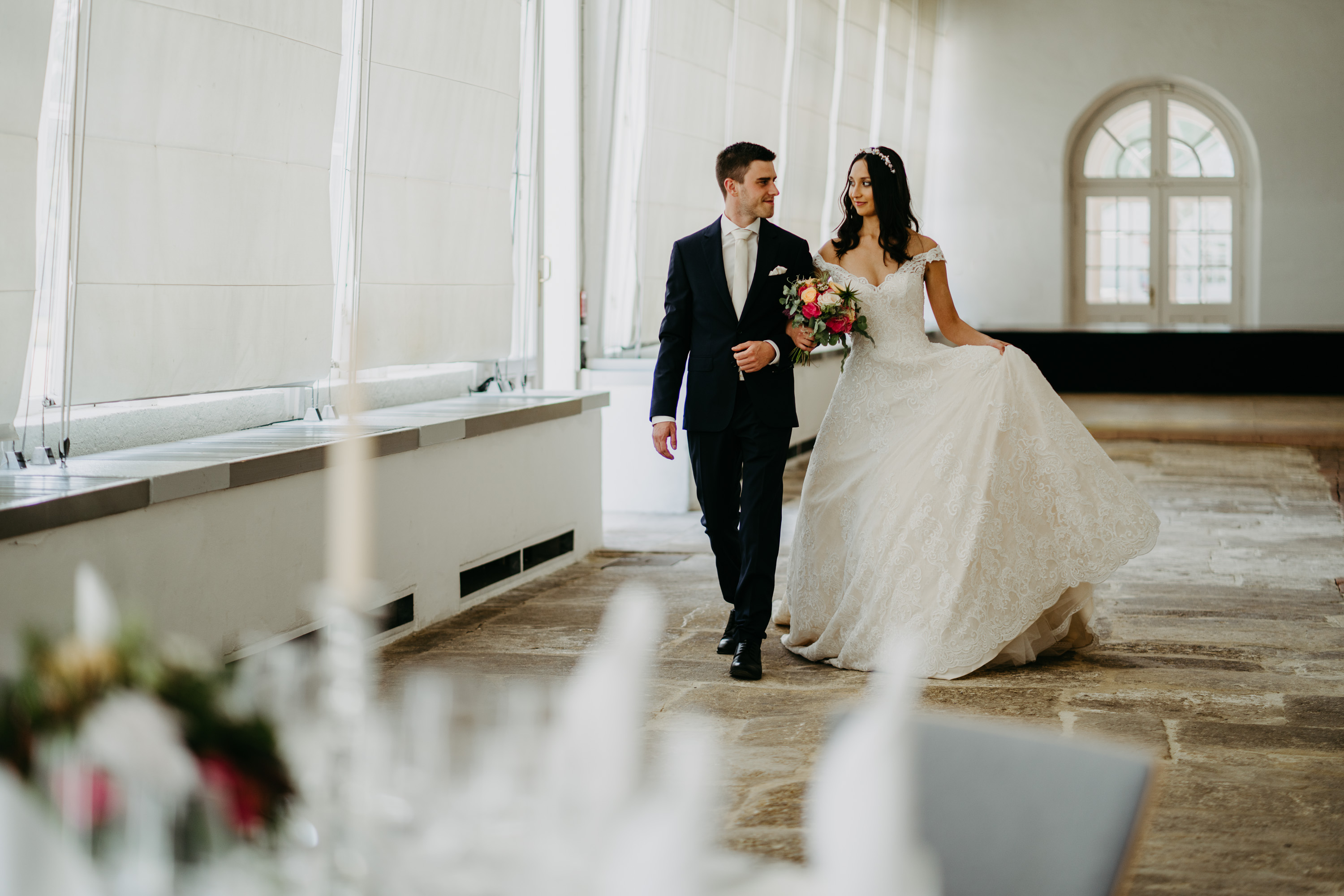 Winterhochzeit - Breitenbrunn (Breitenbrunn am Neusiedler See) - Der Westflügel fasst bis zu 220 Personen bei Aufbau einer Hochzeitstafel. - Orangerie des Schlosses Esterházy