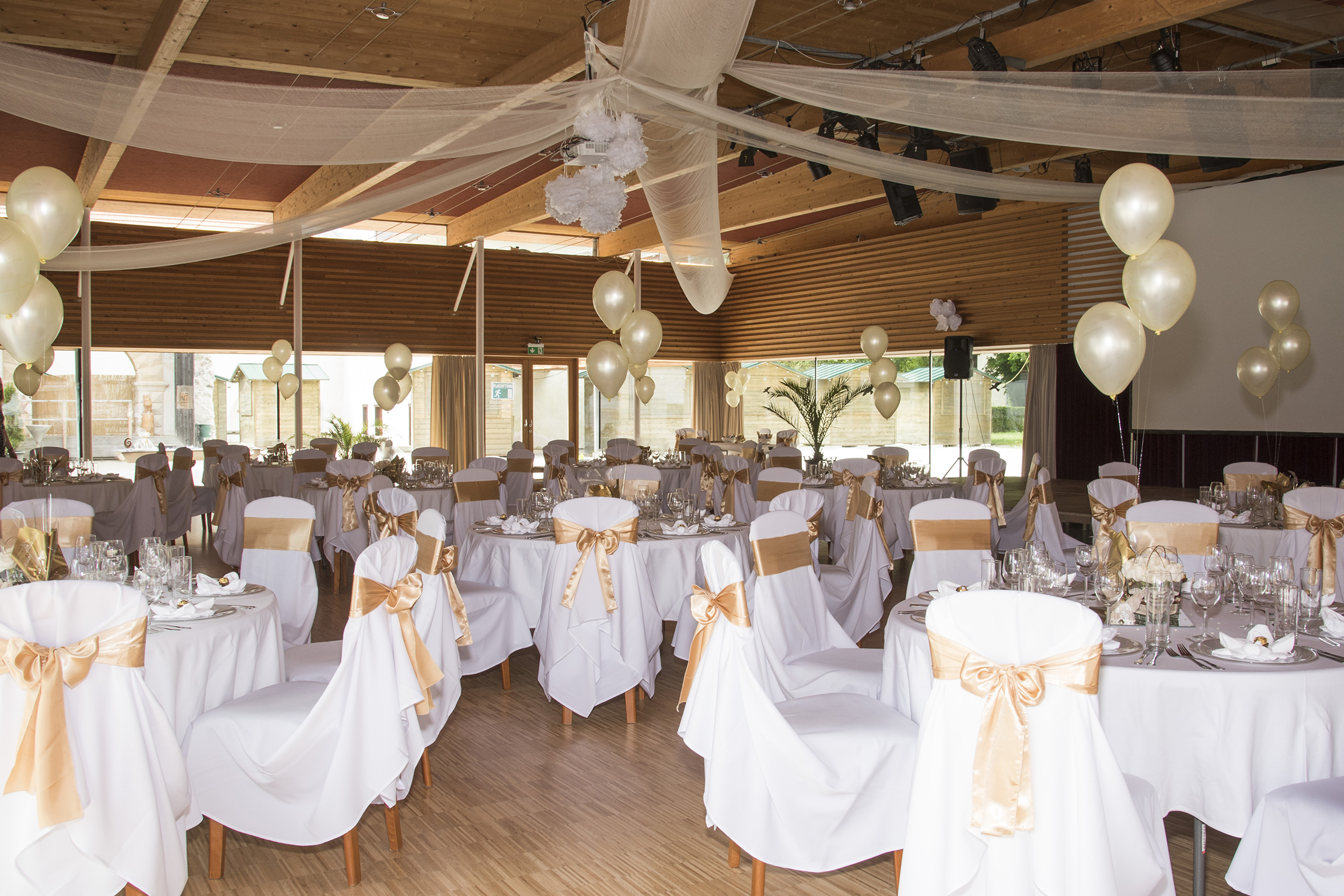 Winterhochzeit - Umgebung: in den Bergen - Saal geschmückt - Schloss Reichenau an der Rax (NÖ)