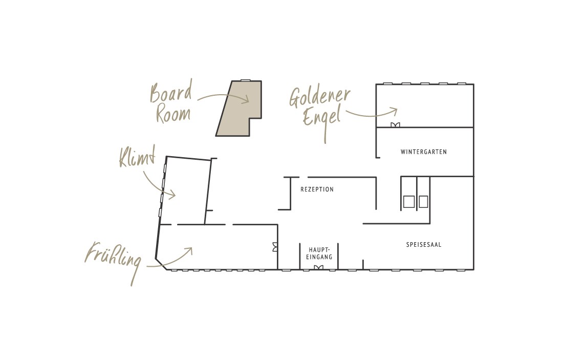 Hochzeitslocation: Lageplan der Veranstaltungsräume - Hotel Wiesler