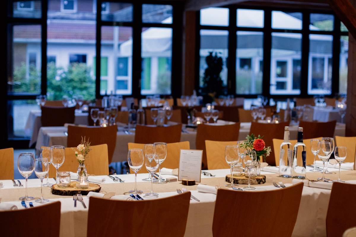 Winterhochzeit - Ludwigsburg - Der Festsaal "Werkstatt" bietet Platz für bis zu 170 Hochzeitsgäste. - Hofgut Hagenbach