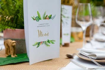 Hochzeitslocation: Beispiel für Menü-Karte - Unique Eventlocation