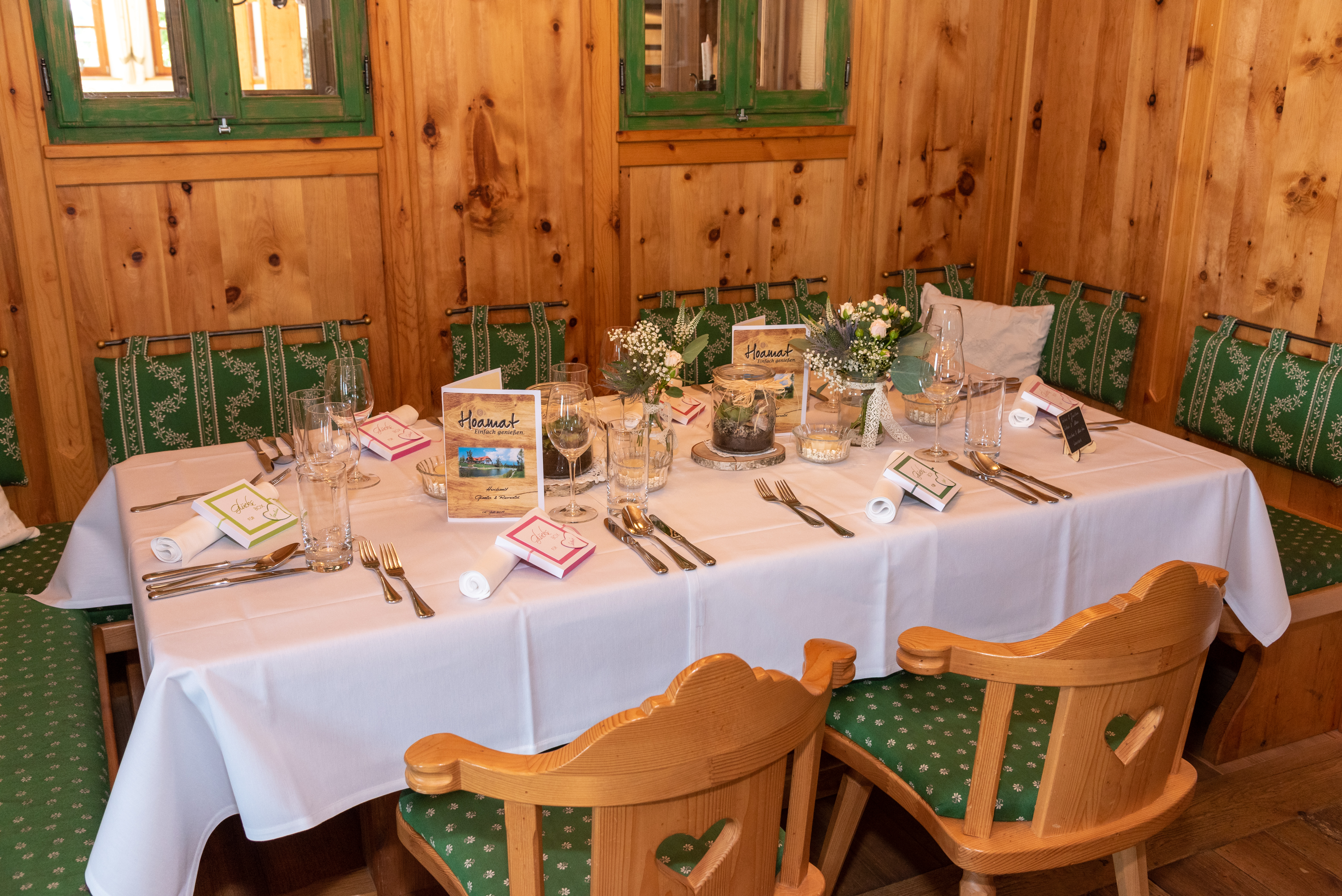Hochzeitslocation: Der Festsaal des Hoamat in Haibach. - Hoamat - Essen Feiern Schlafen