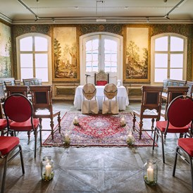 Hochzeitslocation: Tapetenzimmer für standesamtliche Trauungen - SCHLOSS LUBEREGG, Emmersdorf-Wachau