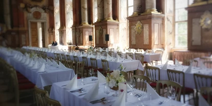Winterhochzeit - Neumarkt im Mühlkreis - Der Marmorsaal gedeckt für eine Hochzeit - Stift St. Florian