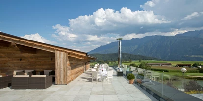 Winterhochzeit - Tirol - Dachterrasse für Empfänge - Greenvieh Chalet