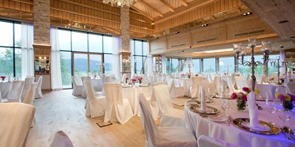 Winterhochzeit - Tirol - Der große Festsaal des Greenvieh in Mieming. - Greenvieh Chalet