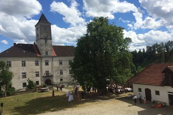 Hochzeitslocation: Der Schlosshof - viel Platz für's Feiern - Schloss Eschelberg