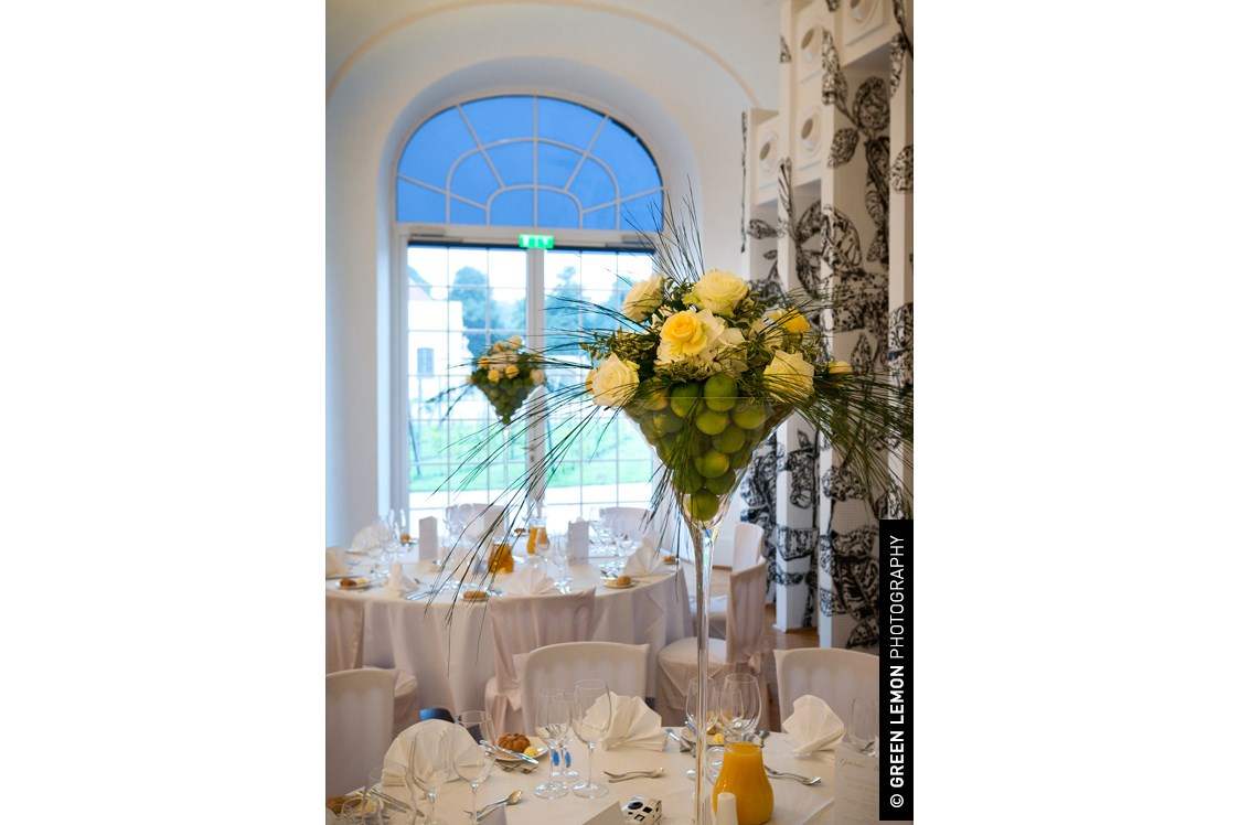 Hochzeitslocation: Heiraten in der Orangerie des Schloss Schönbrunn in Wien.
Foto © greenlemon.at - Schloss Schönbrunn