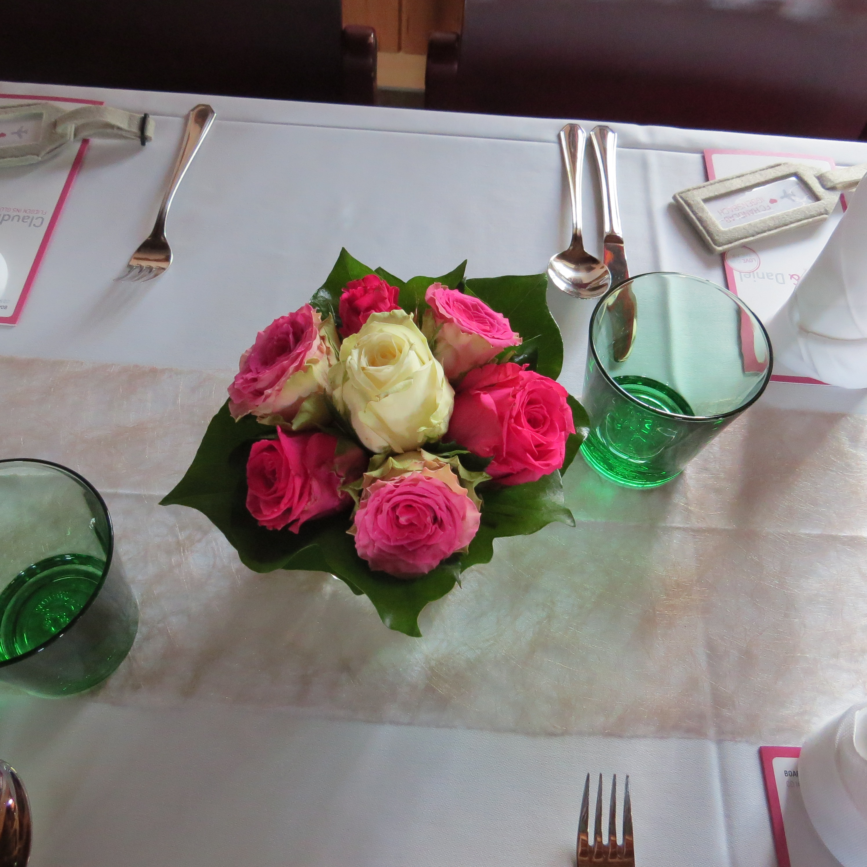 Hochzeitslocation: Tischschmuck Hochzeit 20.06.2014 - Gasthof Wösner