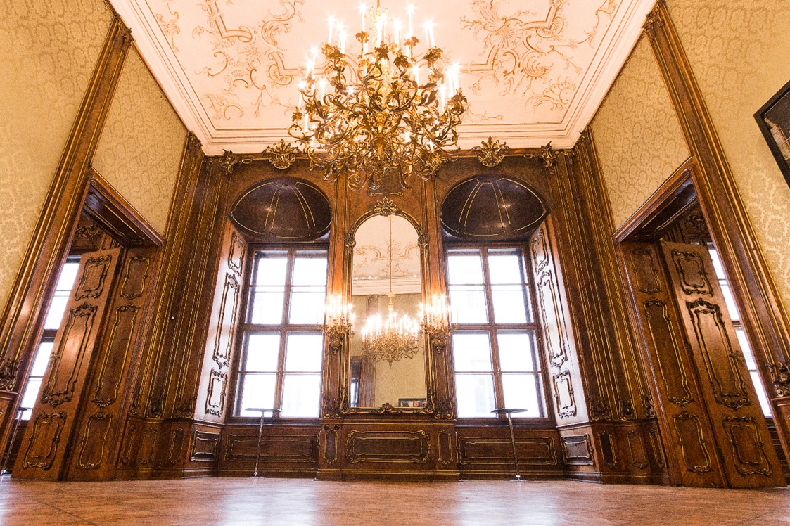 Hochzeitslocation: Der Grüne Salon des Palais Schönborn-Batthyány in Wien. - Palais Schönborn-Batthyány