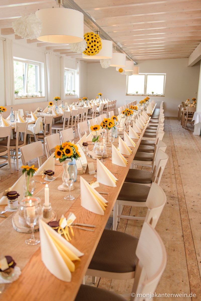 Hochzeitslocation: Der große Festsaal des Bischoff's Landrestaurant bietet Platz für 75 bis 120 Hochzeitsgäste. - Bischoff's Landrestaurant