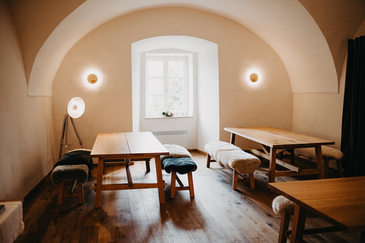 Schloss Greifenburg Angaben zu den Festsälen Gewölbestube