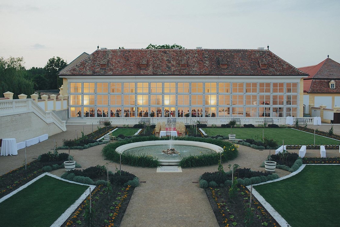 Hochzeitslocation: Die Orangerie des Schloss Hof in Niederösterreich.
Foto © thomassteibl.com - Schloss Hof